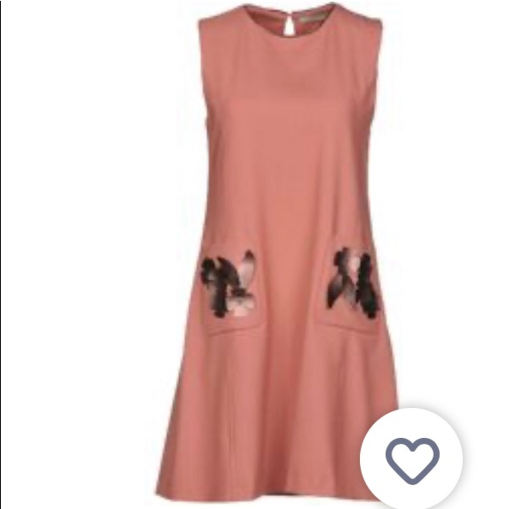 Sleeveless pink knee length dress pockets BNWT sz4